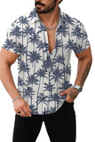 Men’s Tropical Palm Tree Print Short Sleeve Shirt