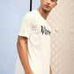 Men's White Graphic Printed "INTENSE" T-Shirt