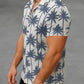 Men’s Tropical Palm Tree Print Short Sleeve Shirt