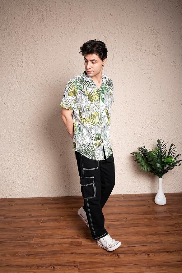 Hawaiian-style or resort shirt.