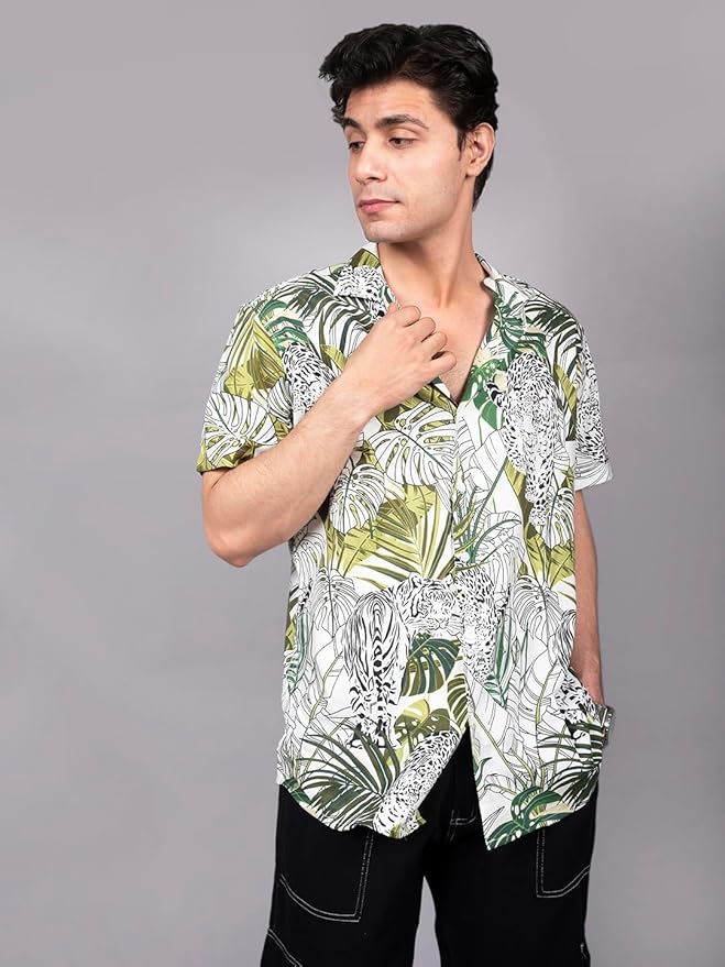 Hawaiian-style or resort shirt.